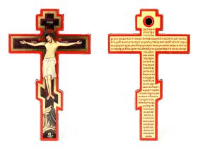 Крест Распятие настенное с оборотом, высота 14 см - Кресты