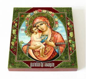 Жировицкая икона Божией Матери, печать на доске 14,5*16,5 см - Иконы оптом