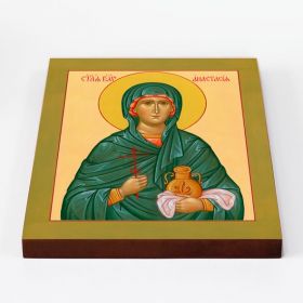 Великомученица Анастасия Узорешительница, икона на доске 20*25 см - Иконы оптом