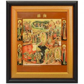 Воскресение Христово, Сошествие во ад, икона в широком киоте 24*27,5 см - Иконы оптом
