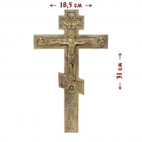 Крест Распятие настенное литое, размер 31*18,5 см - Кресты