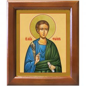 Апостол Филипп, икона в деревянной рамке 12,5*14,5 см - Иконы оптом