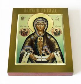 Албазинская икона Божией Матери "Слово плоть бысть", печать на доске13*16,5 см - Иконы оптом