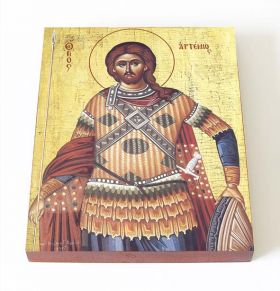 Великомученик Артемий Антиохийский, икона на доске 13*16,5 см - Иконы оптом