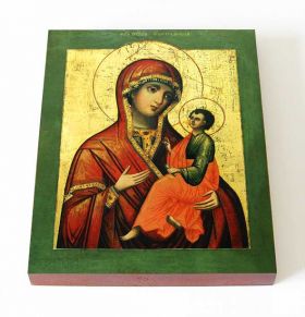 Грузинская икона Божией Матери, печать на доске 13*16,5 см - Иконы оптом