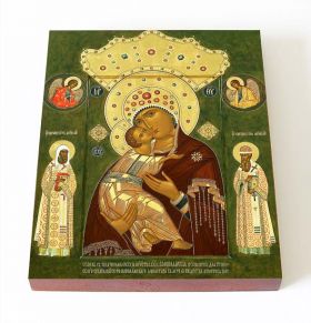 Волоколамская икона Божией Матери, доска 13*16,5 см - Иконы оптом