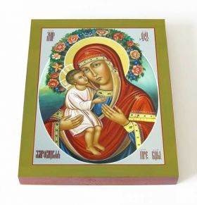 Жировицкая икона Божией Матери, печать на доске 13*16,5 см - Иконы оптом