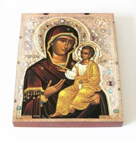 Иверская Монреальская икона Божией Матери, доска 13*16,5 см - Иконы оптом