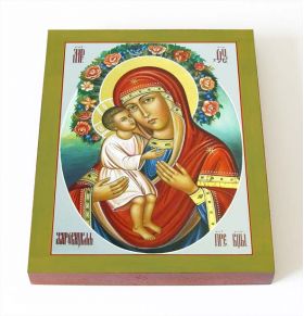 Жировицкая икона Божией Матери, печать на доске 8*10 см - Иконы оптом