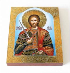 Великомученик Никита Готфский, икона на доске 8*10 см - Иконы оптом