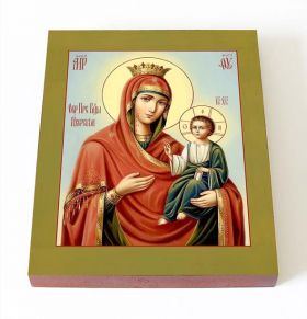 Иверская икона Божией Матери, печать на доске 13*16,5 см - Иконы оптом