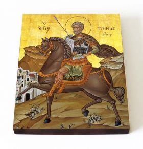 Великомученик Мина Котуанский, Фригийский, икона на доске 13*16,5 см - Иконы оптом