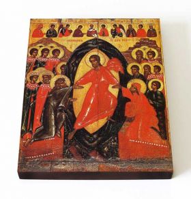 Воскресение Христово, Сошествие во ад, Псков, XIV в, икона на доске 13*16,5 см - Иконы оптом