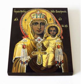 Влахернская икона Божией Матери, доска 8*10 см - Иконы оптом