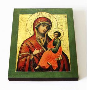 Грузинская икона Божией Матери, печать на доске 8*10 см - Иконы оптом