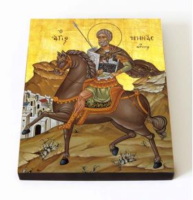 Великомученик Мина Котуанский, Фригийский, икона на доске 8*10 см - Иконы оптом