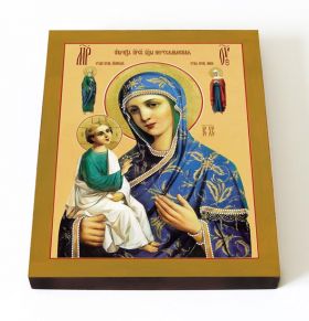 Иерусалимская Икона Божией Матери, печать на доске 13*16,5 см - Иконы оптом