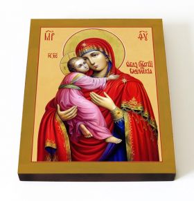 Владимирская икона Божией Матери (лик № 027), печать на доске 13*16,5 см - Иконы оптом