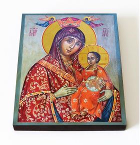 Вифлеемская икона Божией Матери, печать на доске 8*10 см - Иконы оптом