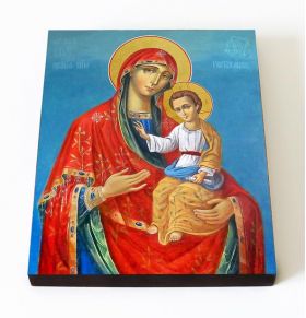 Гербовецкая икона Божией Матери, печать на доске 8*10 см - Иконы оптом