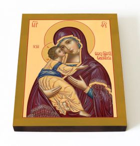 Владимирская икона Божией Матери (лик № 011), печать на доске 13*16,5 см - Иконы оптом