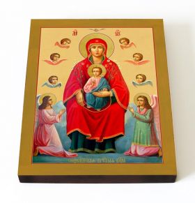 Дивногорская-Сицилийская икона Божией Матери, печать на доске 13*16,5 см - Иконы оптом