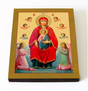 Дивногорская-Сицилийская икона Божией Матери, печать на доске 8*10 см - Иконы оптом