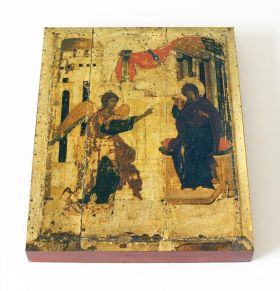 Благовещение Пресвятой Богородицы, Андрей Рублев, 1408 г, икона на доске 13*16,5 см - Иконы оптом