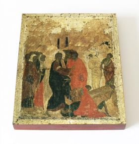 Воскрешение Лазаря, Андрей Рублев, 1405 г, икона на доске 13*16,5 см - Иконы оптом