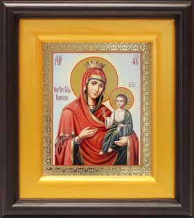 Иверская икона Божией Матери, широкий киот 16,5*18,5 см - Иконы оптом