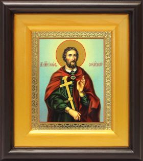 Великомученик Иоанн Новый Сочавский, икона в широком киоте 16,5*18,5 см - Иконы оптом