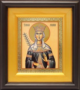 Благоверная княгиня Милица Сербская, икона в широком киоте 16,5*18,5 см - Иконы оптом