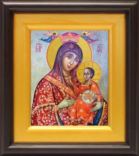 Вифлеемская икона Божией Матери, в широком киоте 16,5*18,5 см - Иконы оптом