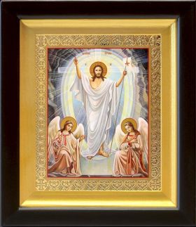 Воскресение Христово, икона в киоте 14,5*16,5 см - Иконы оптом