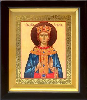 Великомученица Екатерина Александрийская (лик № 011), икона в деревянном киоте 14,5*16,5 см - Иконы оптом