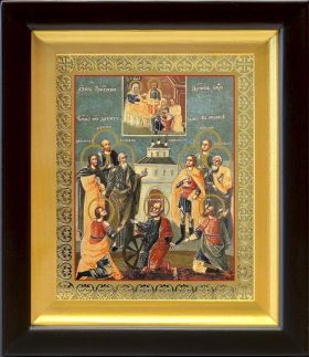 Девять мучеников Кизических, икона в киоте 14,5*16,5 см - Иконы оптом