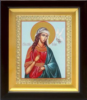 Великомученица Ирина Македонская, икона в киоте 14,5*16,5 см - Иконы оптом