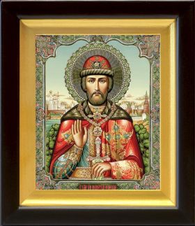 Благоверный князь Димитрий Донской, икона в киоте 14,5*16,5 см - Иконы оптом