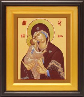 Донская икона Божией Матери, в широком киоте 21,5*25 см - Иконы оптом