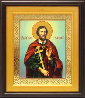 Великомученик Иоанн Новый Сочавский, икона в широком киоте 21,5*25 см - Иконы оптом