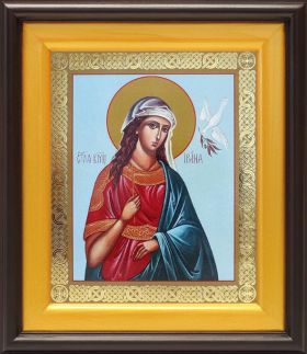 Великомученица Ирина Македонская, икона в широком киоте 21,5*25 см - Иконы оптом