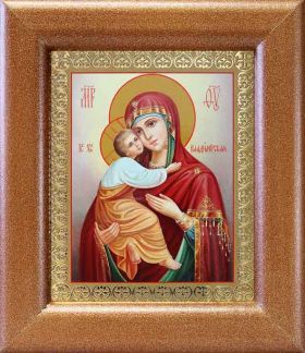 Владимирская икона Божией Матери (лик № 084), в широкой рамке 14,5*16,5 см - Иконы оптом