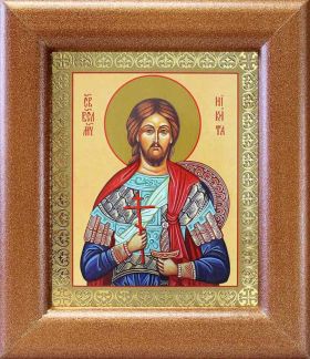 Великомученик Никита Готфский, икона в рамке 14,5*16,5 - Иконы оптом