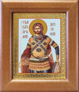 Великомученик Артемий Антиохийский, икона в широкой рамке 14,5*16,5 см - Иконы оптом