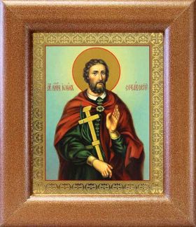 Великомученик Иоанн Новый Сочавский, икона в широкой рамке 14,5*16,5 см - Иконы оптом