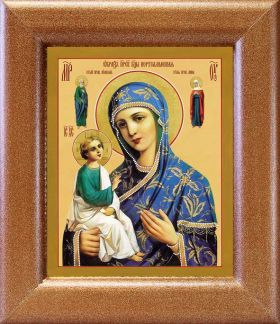 Иерусалимская икона Божией Матери, в широкой рамке 14,5*16,5 см - Иконы оптом