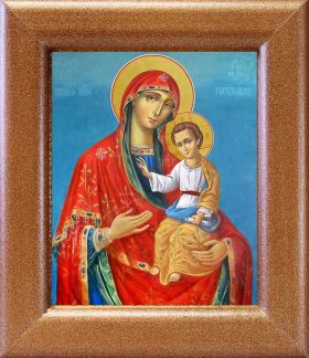 Гербовецкая икона Божией Матери, в широкой рамке 14,5*16,5 см - Иконы оптом