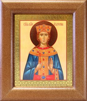 Великомученица Екатерина Александрийская (лик № 011), икона в широкой рамке 14,5*16,5 см - Иконы оптом