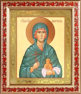 Великомученица Анастасия Узорешительница, икона в рамке с узором 19*22,5 см - Иконы оптом