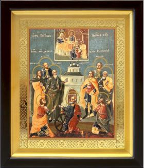 Девять мучеников Кизических, икона в киоте 19*22,5 см - Иконы оптом